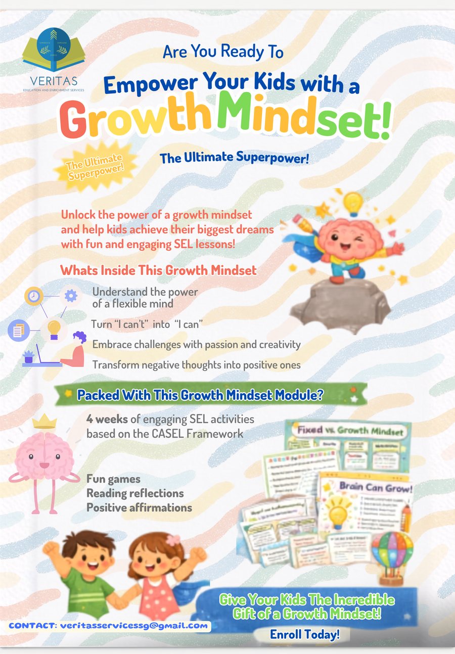 Growth Mindset programme flyer for Veritas Education Service